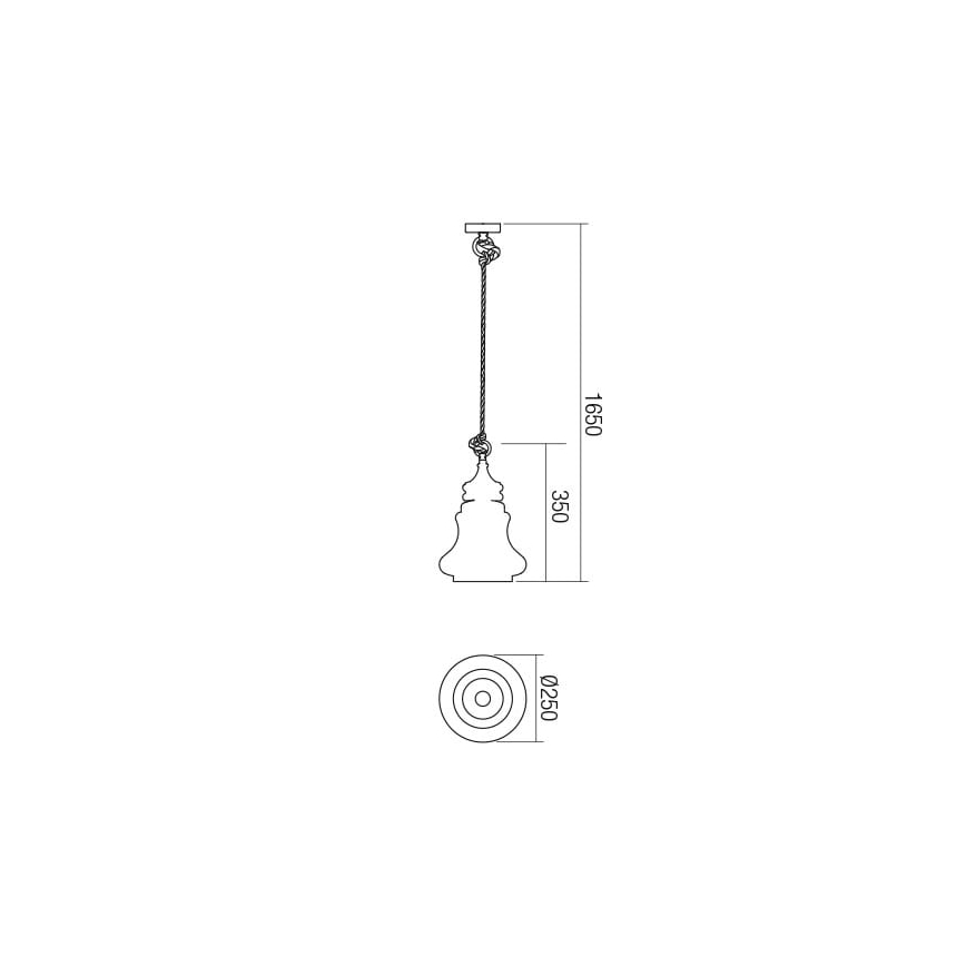 Redo 01-1401 - Luster na lanku KASHI 1xE27/42W/230V