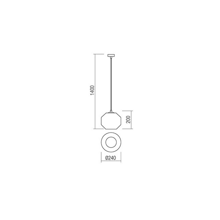 Redo 01-1420 - Luster na lanku WAKI 1xE27/42W/230V