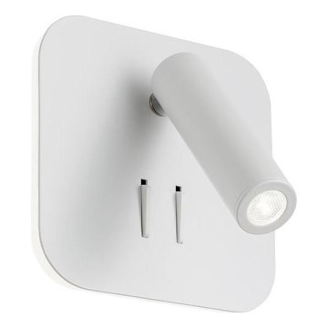 Redo 01-1491 - LED nástenné svietidlo QUDA LED/6W/230V + LED/3W CRI 90 USB biela