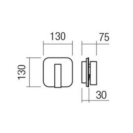 Redo 01-1492 - LED nástenné svietidlo QUDA LED/6W/230V + LED/3W CRI 90 USB čierne