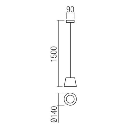 Redo 01-1495 - LED závesný luster na lankách LOLLI LED/6W/230V priemer 14 cm biela