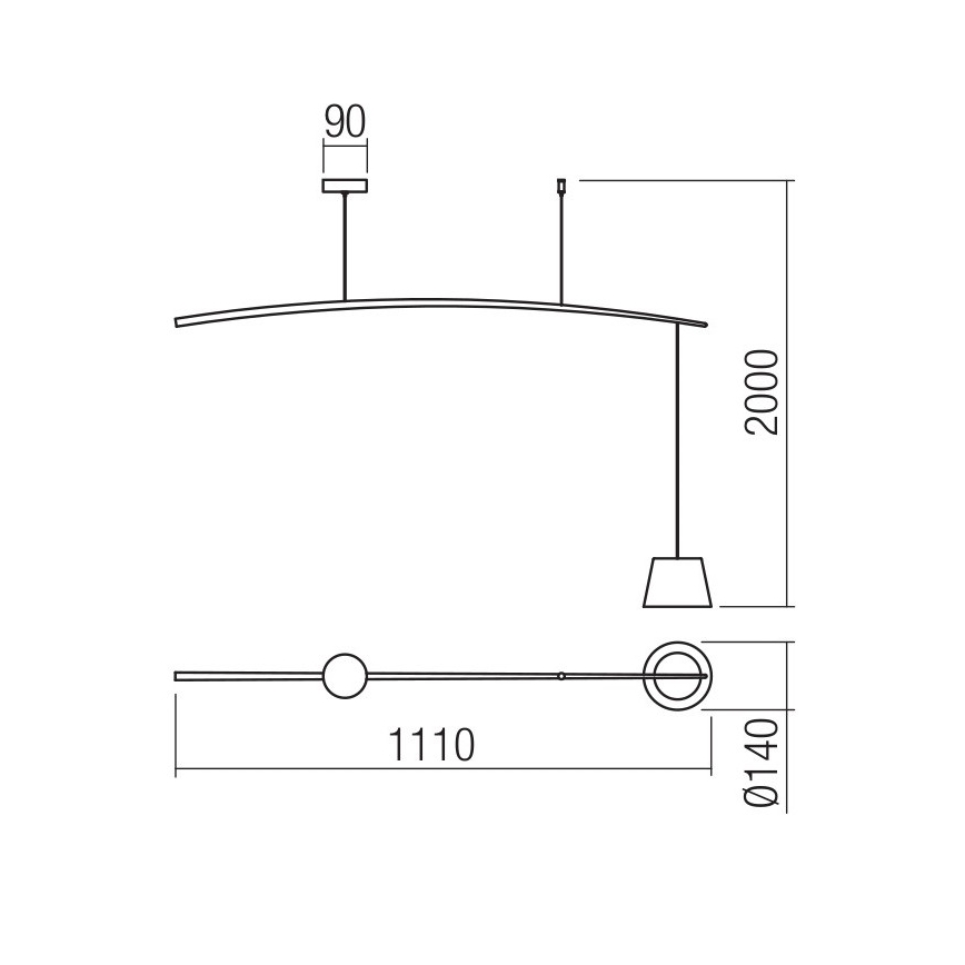 Redo 01-1497 - LED Luster na lanku LOLLI LED/6W/230V biela