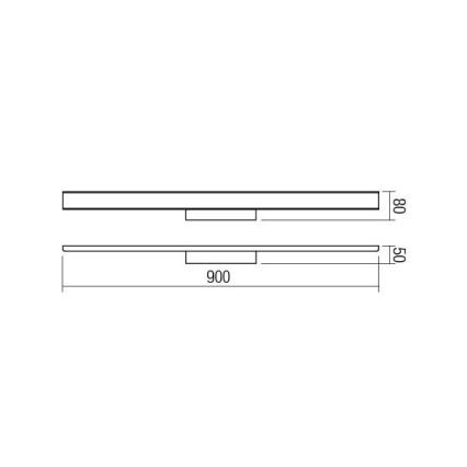 Redo 01-1527 - LED Kúpeľňové osvetlenie zrkadla DAO 1xLED/36W/230V IP44