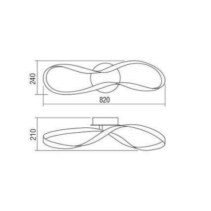 Redo 01-1529 - LED Stmievateľné stropné svietidlo NUBO LED/34,5W/230V biela