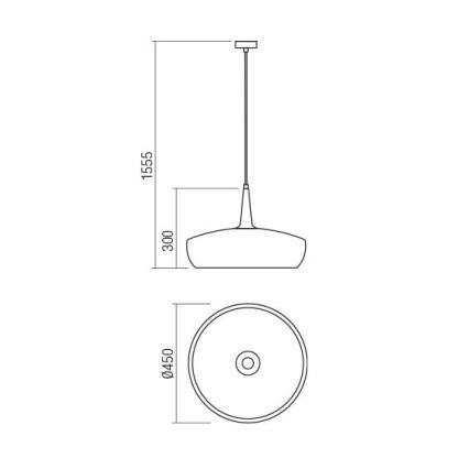 Redo 01-1615 - Luster na lanku AGADIR 1xE27/42W/230V