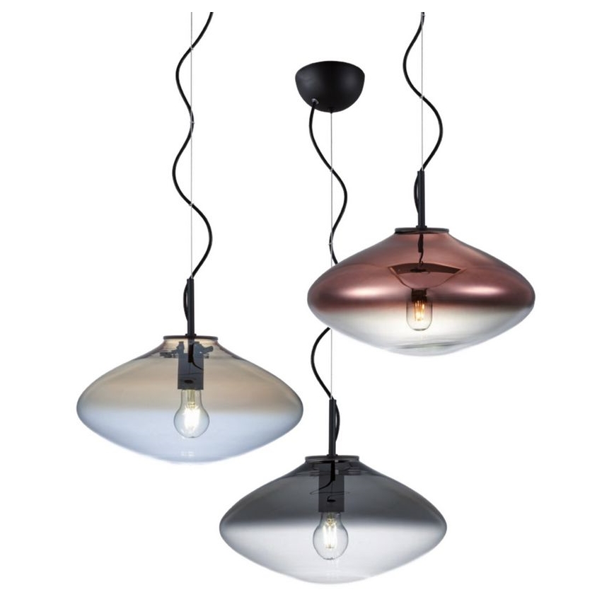 Redo 01-1619 - Luster na lanku ABSOLUTE 1xE27/42W/230V šedá