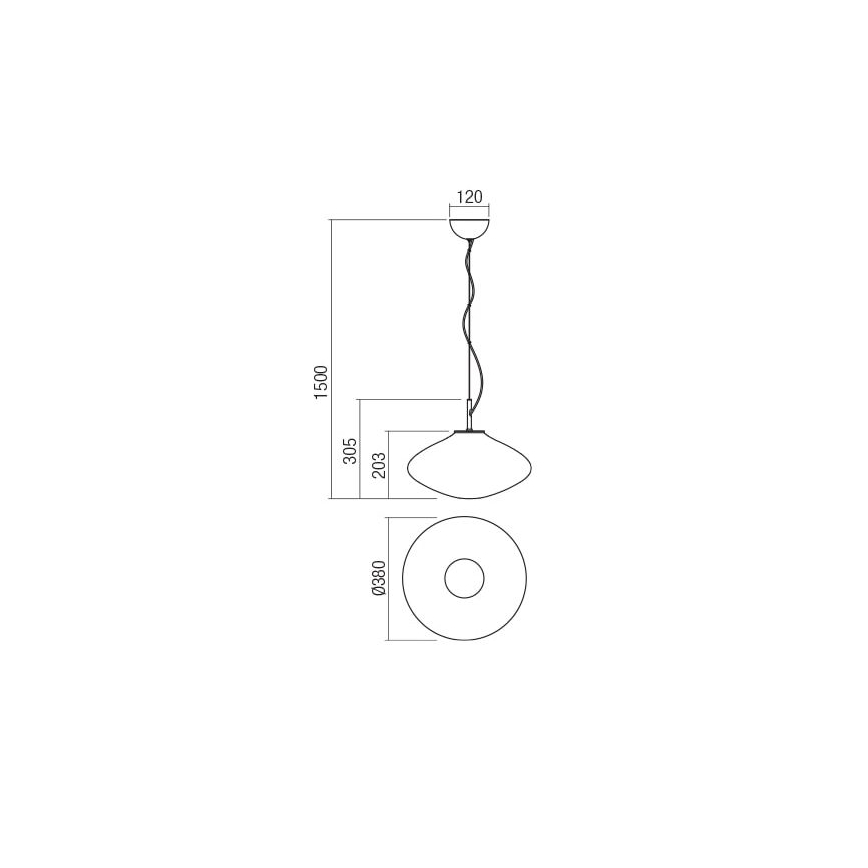 Redo 01-1619 - Luster na lanku ABSOLUTE 1xE27/42W/230V šedá