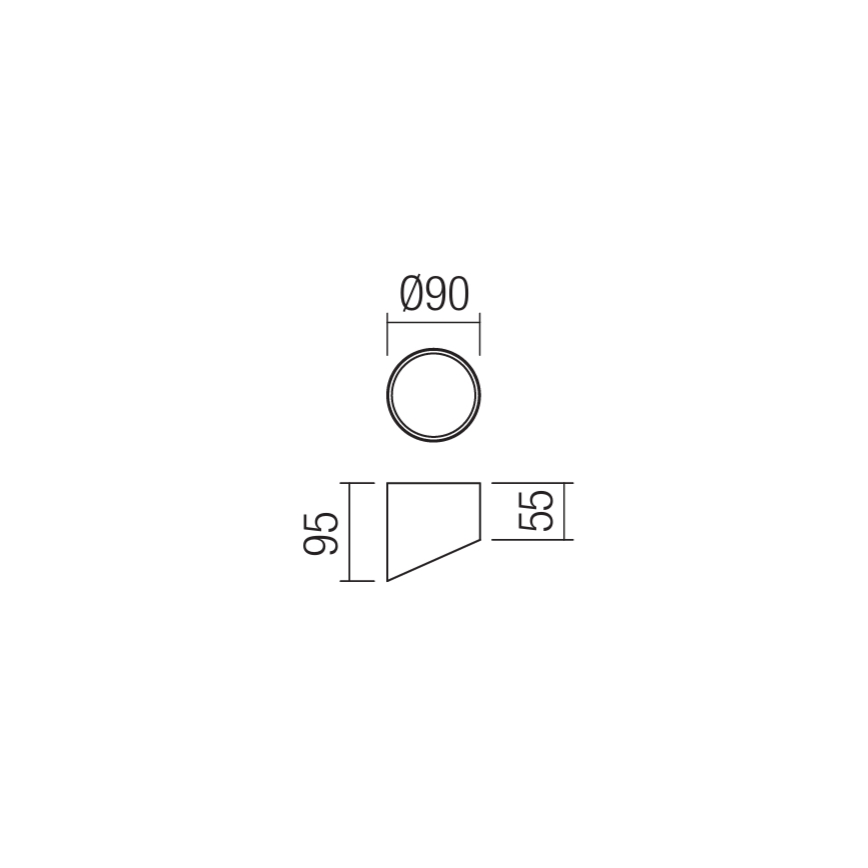 Redo 01-1626 - LED bodové svietidlo UTO LED/6W/230V priemer 9 cm čierne