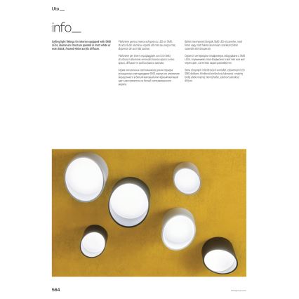 Redo 01-1627 - LED bodové svietidlo UTO LED/12W/230V pr. 12 cm biela