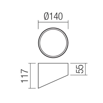 Redo 01-1629 - LED bodové svietidlo UTO LED/18W/230V pr. 14 cm biela