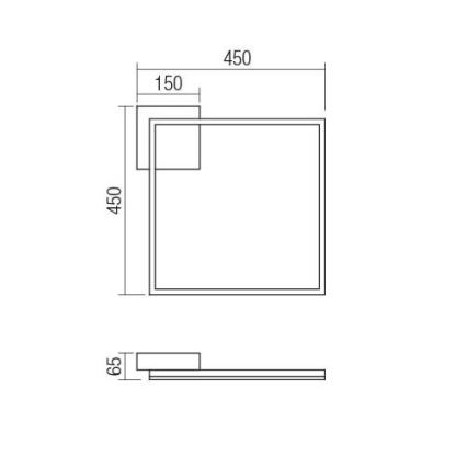 Redo 01-1639 - LED Stmievateľné stropné svietidlo KLEE LED/30W/230V 45x45 cm zlaté