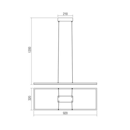 Redo 01-1645 - LED Luster na lanku KLEE 1xLED/48W/230V