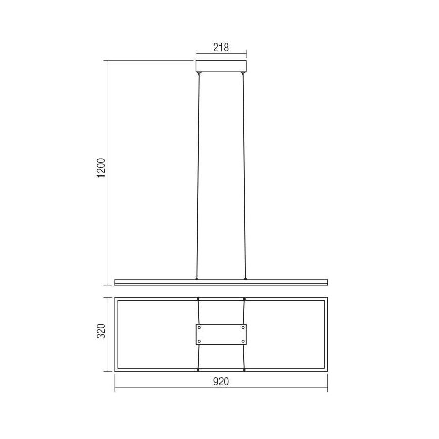 Redo 01-1645 - LED Luster na lanku KLEE 1xLED/48W/230V