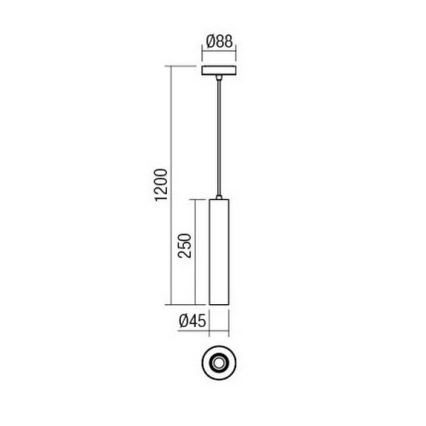 Redo 01-1659 - Luster na lanku GOSSIP 1xE27/42W/230V