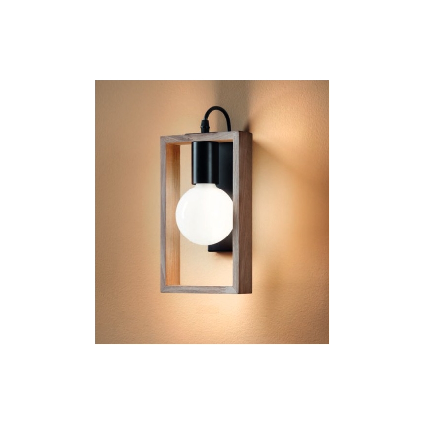Redo 01-1663 - Nástenné svietidlo TIMBER 1xE27/42W/230V buk