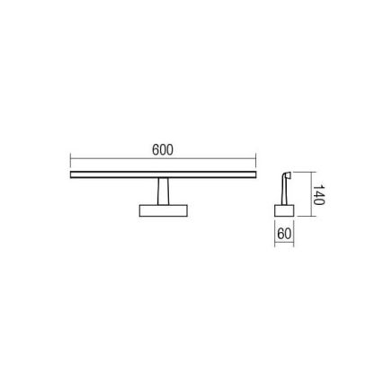 Redo 01-1671 - LED Kúpeľňové osvetlenie zrkadla NEPTUNE LED/12W/230V IP44