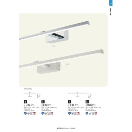 Redo 01-1672 - LED Kúpeľňové osvetlenie zrkadla NEPTUNE LED/12W/230V IP44