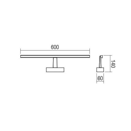 Redo 01-1672 - LED Kúpeľňové osvetlenie zrkadla NEPTUNE LED/12W/230V IP44