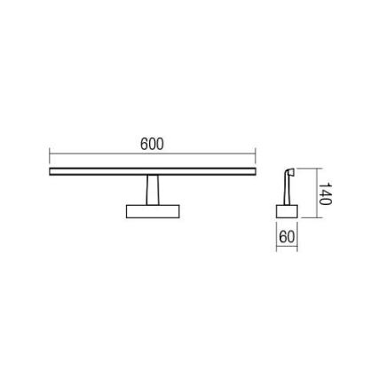 Redo 01-1673 - LED Kúpeľňové osvetlenie zrkadla NEPTUNE LED/12W/230V IP44