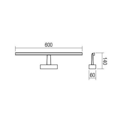 Redo 01-1674 - LED Kúpeľňové osvetlenie zrkadla NEPTUNE LED/12W/230V IP44