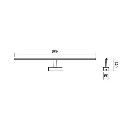 Redo 01-1676 - LED Kúpeľňové osvetlenie zrkadla NEPTUNE LED/18W/230V IP44