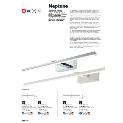 Redo 01-1677 - LED Kúpeľňové osvetlenie zrkadla NEPTUNE 1xLED/18W/230V IP44