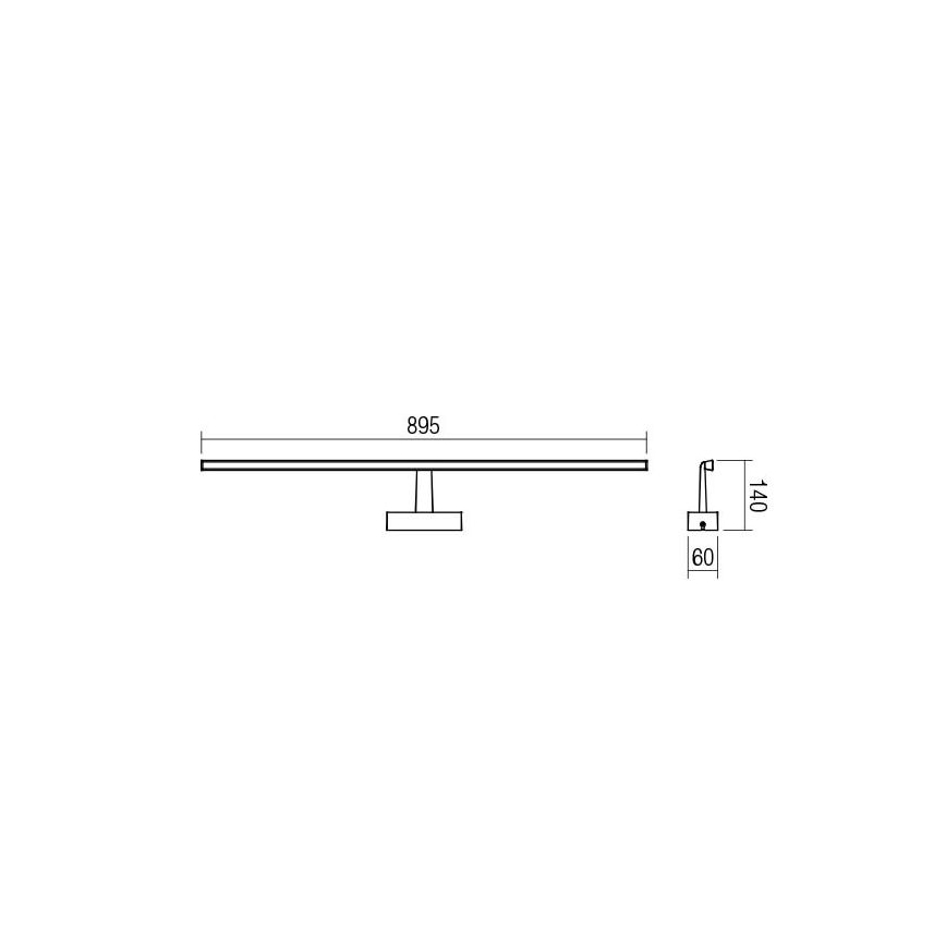 Redo 01-1677 - LED Kúpeľňové osvetlenie zrkadla NEPTUNE 1xLED/18W/230V IP44