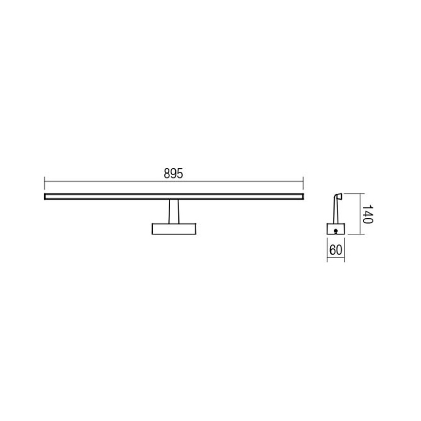 Redo 01-1678 - LED Kúpeľňové osvetlenie zrkadla NEPTUNE 1xLED/18W/230V IP44