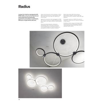 Redo 01-1742 - LED Luster na lanku RADIUS LED/45W/230V