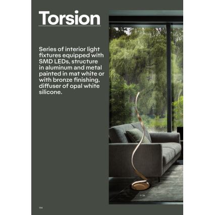 Redo 01-1815 - LED Stolná lampa TORSION LED/11W/230V 3000K biela