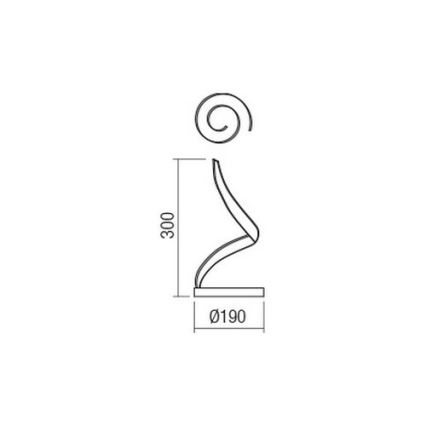 Redo 01-1815 - LED Stolná lampa TORSION LED/11W/230V 3000K biela