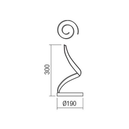Redo 01-1816 - LED stolová lampa TORSION LED/11W/230V bronzová