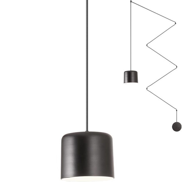 Redo 01-1822 - Luster na lanku DODO 1xE27/15W/230V pavúk čierna