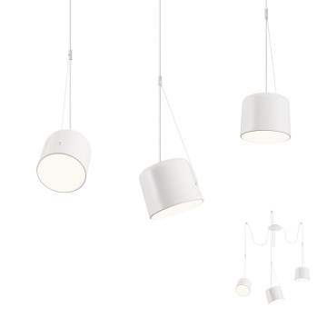 Redo 01-1825 - Luster na lanku DODO 3xE27/15W/230V pavúk biela