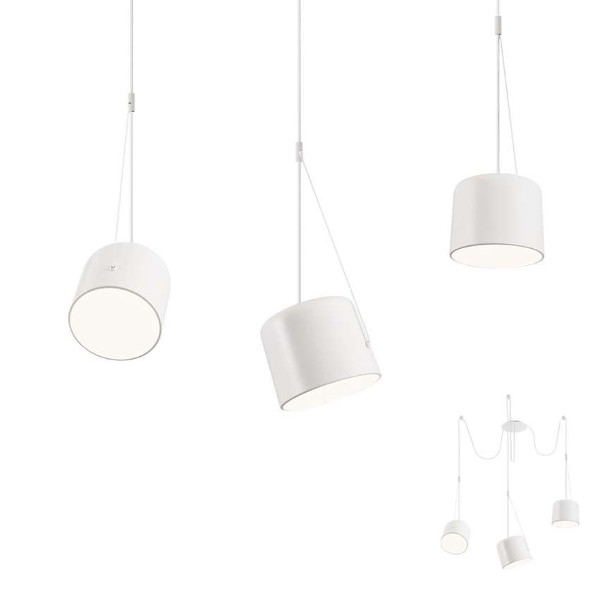 Redo 01-1825 - Luster na lanku DODO 3xE27/15W/230V pavúk biela