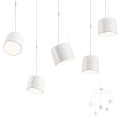 Redo 01-1827 - Luster na lanku DODO 5xE27/15W/230V pavúk biela