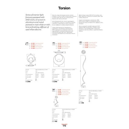 Redo 01-1886 - LED stmievateľné stropné svietidlo TORSION LED/29W/230V priemer 55 cm biela