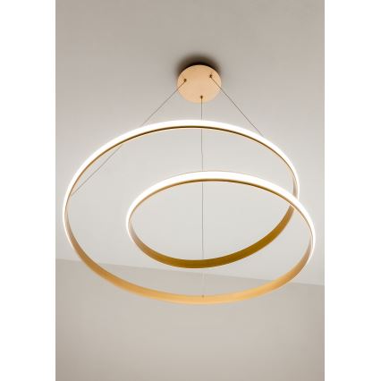 Redo 01-1889 - LED stmievateľný luster na lane TORSION LED/29W/230V 4000 K priemer 55 cm bronzová