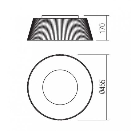 Redo 01-1934 - LED Stropné svietidlo SARIS LED/36W/230V hnedá