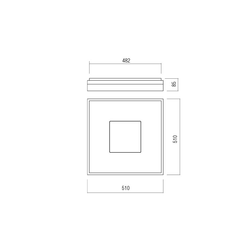 Redo 01-2000 - LED stmievateľné stropné svietidlo MAYA LED/55W/230V 51x51 cm zlaté