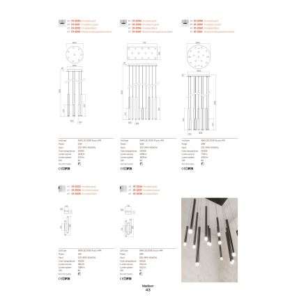 Redo 01-2034 - LED Nástenné svietidlo MADISON 4xLED/4W/230V meď