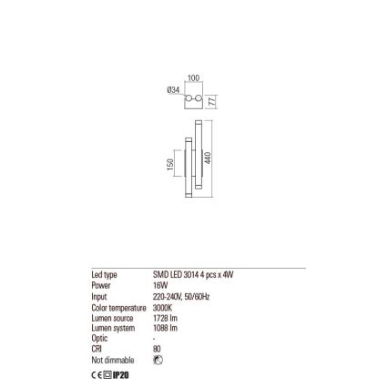 Redo 01-2034 - LED Nástenné svietidlo MADISON 4xLED/4W/230V meď