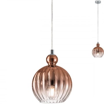 Redo 01-2064 - Luster na lanku PLUMEN 1xE14/40W/230V pr. 15 cm meď
