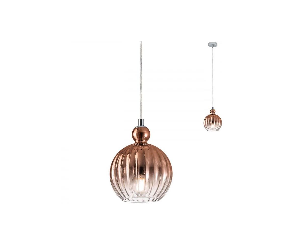 Redo 01-2064 - Luster na lanku PLUMEN 1xE14/42W/230V pr. 15 cm meď 01-2064