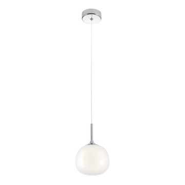 Redo 01-2081 - Závesný luster KIWI na lanku 1xG9/40W/230V, priemer 12 cm, lesklý chróm/biela