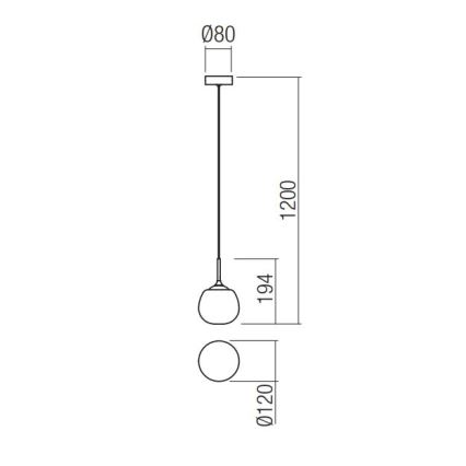 Redo 01-2081 - Závesný luster KIWI na lanku 1xG9/40W/230V, priemer 12 cm, lesklý chróm/biela