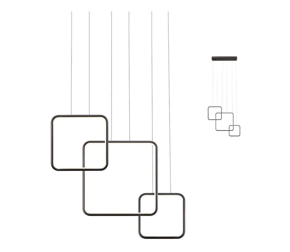 Redo Redo 01-2098 - LED Stmievateľný luster na lanku THAI LED/66W/230V 3000K čierna