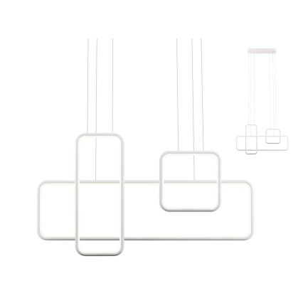 Redo 01-2099 - LED stmievateľný luster na lankách THAI LED/86W/230V biely