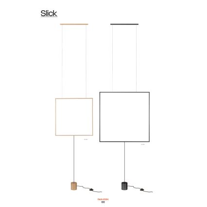 Redo 01-2134 - LED Stojacia lampa SLICK LED/28W/230V čierna