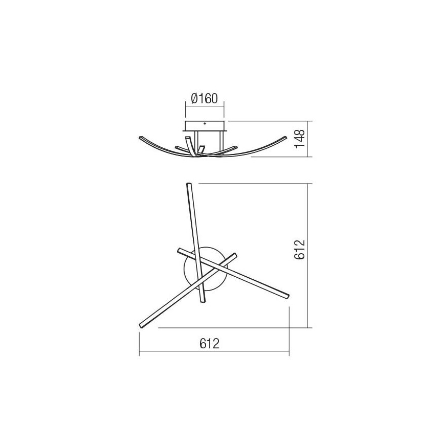Redo 01-2184 - LED Stropné svietidlo SPATHA 3xLED/6W/230V 3000K biela